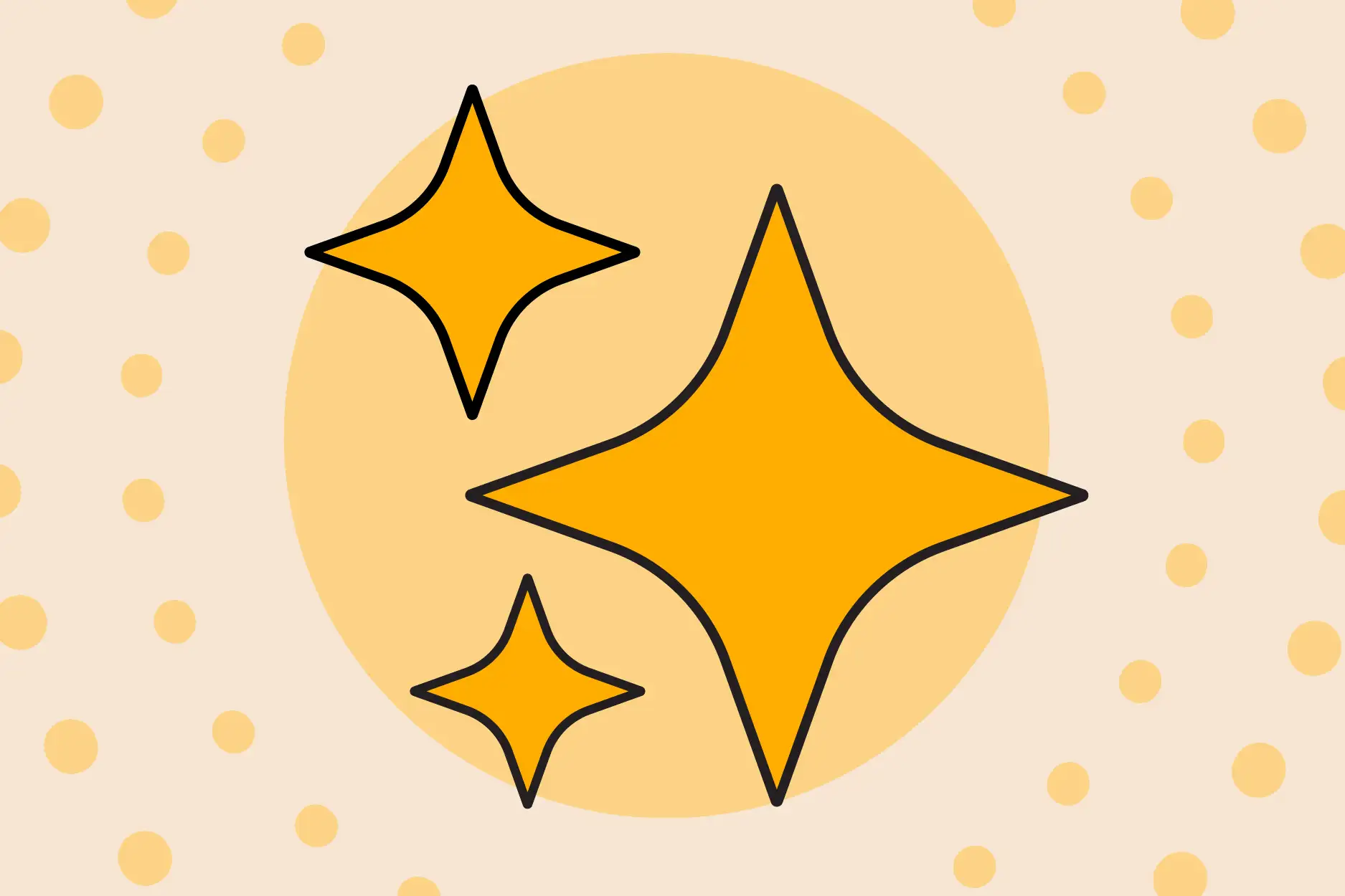 Yellow AI Icon with decorative yellow circles